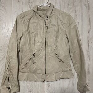 Vintage BB Dakota Jacket Womens S Light BeigeLeather Classiccore Western Casual